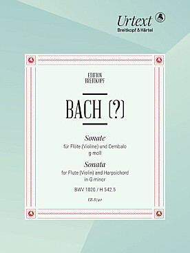 Illustration de Sonate BWV 1020 N° 7 en sol m