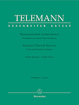 Illustration de Harmonischer Gottesdienst, 72 cantates pour 1 voix, 1 instrument et bc Osterfestkreis : voix haute
