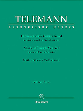 Illustration de Harmonischer Gottesdienst, 72 cantates pour 1 voix, 1 instrument et bc Osterfestkreis : voix moyenne