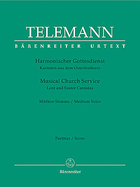 Illustration de Harmonischer Gottesdienst, 72 cantates pour 1 voix, 1 instrument et bc Osterfestkreis : voix moyenne