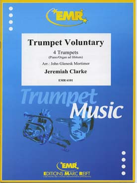 Illustration de Trumpet voluntary pour 4 trompettes et piano