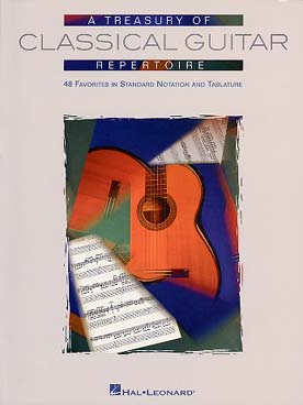 Illustration de A TREASURY OF CLASSICAL GUITAR : 48 morceaux en solfège et tablature