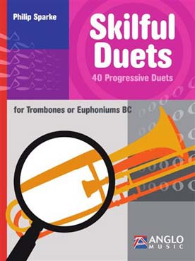 Illustration de Skilful duets (clé de fa) pour trombones baryton, euphonium ou saxhorn, 40 progressive duets)