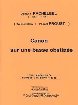 Illustration de Canon, tr. Proust pour 4 cors
