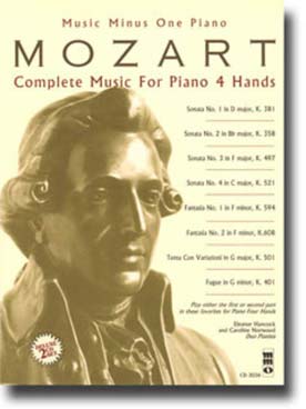 Illustration de Œuvres pour piano à 4 mains avec CD