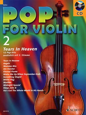 Illustration de POP FOR VIOLIN : succès pop arr. pour 1 ou 2 violons avec CD play-along - Vol. 2 : Eric Clapton, ABBA, Beach Boys ...