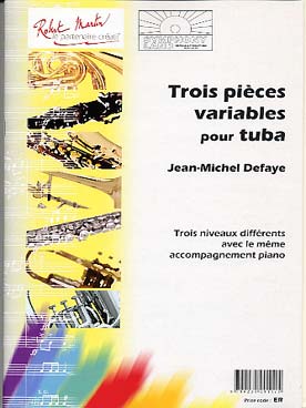 Illustration de 3 Pièces variables : 3 niveaux différents avec le même accompagnement piano