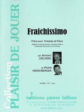 Illustration de Fraichissimo pour timbales et piano