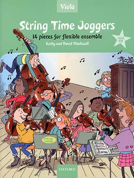 Illustration de String time joggers : 14 pièces pour ensemble flexible de cordes avec piano - Parties d'alto + CD play-along