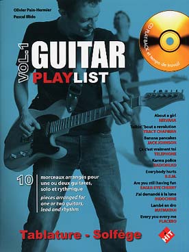 Illustration guitar playlist avec cd vol. 1