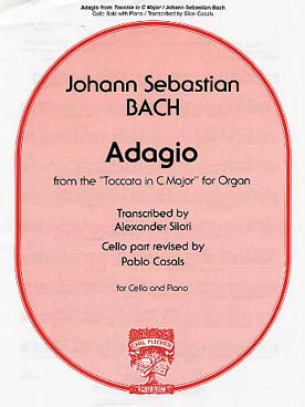 Illustration de Adagio de la Toccata en do M pour orgue (tr. Siloti, et Pablo Casals)