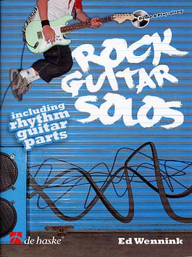 Illustration de Rock guitar solos (solfège et tablature) avec CD play-along et écoute