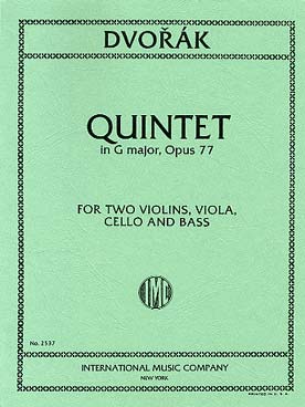 Illustration de Quintette à cordes op. 77 en sol M
