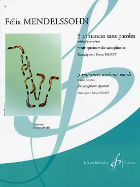 Illustration de 5 Romances sans paroles, tr. Fagant pour quatuor de saxophones (Lieder ohne worte