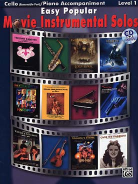 Illustration de EASY POPULAR MOVIE instrumental solos : 10 musiques de film (Harry Potter, La Panthère rose, Casino royal, Le Seigneur des anneaux, Chevaliers de l'arche...)