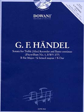 Illustration de Sonate HWV 377 en si b M pour flûte à bec alto et basse continue