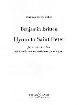 Illustration de Hymn to St Peter pour soprano, chœur mixte et orgue