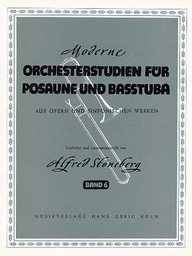 Illustration de Orchesterstudien für Posaune und Basstuba (traits d'orchestre pour trombone ou tuba basse) - Vol. 6