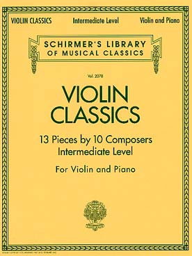 Illustration de VIOLIN CLASSICS - Niveau moyen : 13 morceaux