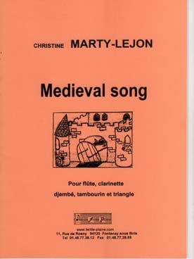 Illustration de Médiéval song pour flûte, clarinette, triangle, tambourin et djembé