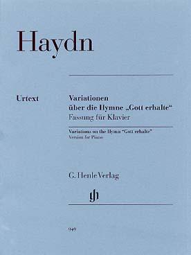 Illustration de Variations sur l'hymne "Gott erhalte" Hob III:77, version pour piano
