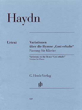 Illustration de Variations sur l'hymne "Gott erhalte" Hob III:77, version pour piano