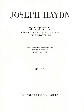 Illustration de Concertini pour 2 violons, violoncelle et piano - violon 1