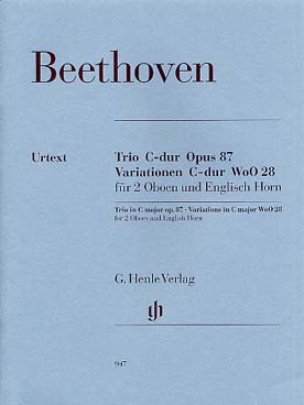 Illustration de Trio op. 87 en do M - Variations WoO 28 en do M, pour 2 hautbois et cor anglais