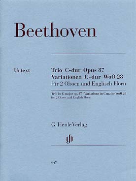 Illustration de Trio op. 87 en do M - Variations WoO 28 en do M, pour 2 hautbois et cor anglais