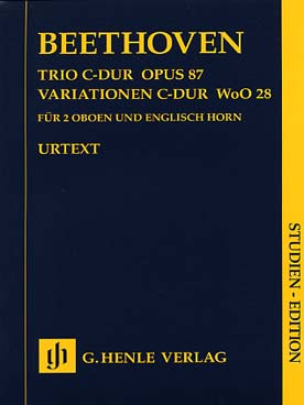 Illustration de Trio op. 87 en do M - Variations WoO 28 en do M, pour 2 hautbois et cor anglais