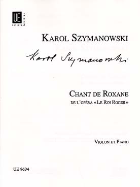 Illustration de Chant de Roxane de l'opéra "Le Roi Roger" (tr. Kochánski)