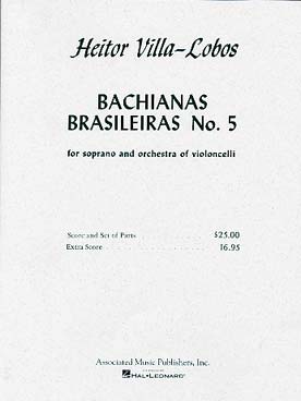 Illustration de Bachianas brasileiras N° 5 pour soprano et 8 violoncelles (version originale) - parties