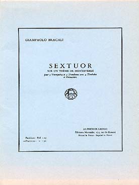 Illustration de Sextuor sur un thème de Monteverdi pour cuivres et percussion - parties