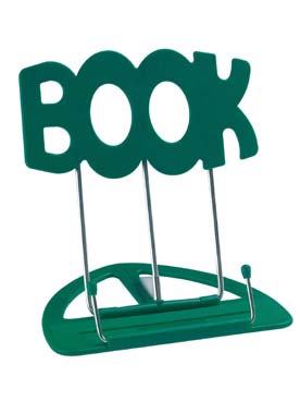 Illustration de PUPITRE DE TABLE K&M UNI-BOY, plastique rigide, taille plié 23,5 x 17,3 x 1,3 cm poids 176 gr, inclinaison 10° à 50° - Book vert