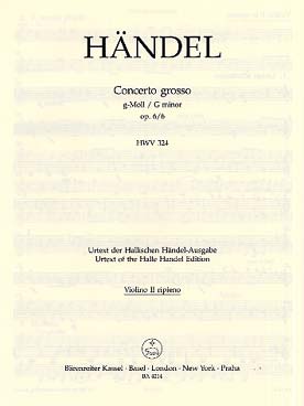 Illustration de Concerto grosso op. 6/6 HWV 324 en sol m - Violon 2