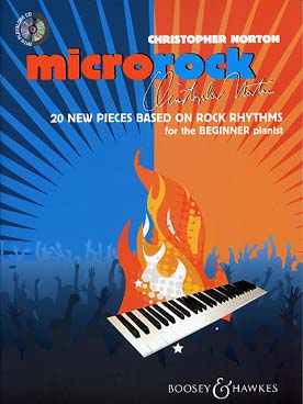Illustration de Microrock : 20 pièces basées sur des rythmes rock pour pianiste débutant, avec CD play-along