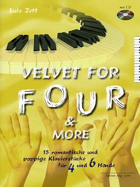 Illustration de Velvet for four & more pour piano 4 et 6 mains avec CD