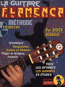Illustration behague guitare flamenca, methode + cd