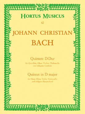 Illustration de Quintette en ré M pour flûte, hautbois, violon, violoncelle et clavecin 
