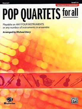 Illustration de POP QUARTETS FOR ALL: 12 thèmes célèbres (Summertime - Thème de James Bond - Peter Gunn...) arrangés par M. Story