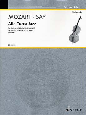 Illustration de Alla turca jazz d'après Mozart, arr. Say et Thomas-Mifune pour 6 violoncelles