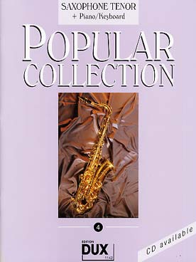 Illustration de POPULAR COLLECTION - Vol. 4 : saxophone ténor et piano
