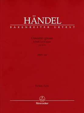 Illustration de Concerto grosso op 6/12 HWV 330 B en si b M - Conducteur