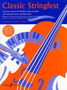 Illustration de STRINGFEST, morceaux choisis par M.  Cohen pour débutants avec CD play-along et parties séparées PDF à imprimer - Classic