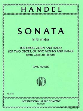 Illustration de Sonate en mi b M pour 2 violons, 2 hautbois et piano