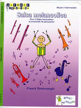 Illustration de Salsa melancolica pour 2 flûtes, vibraphone, marimba, congas, guiros et claves