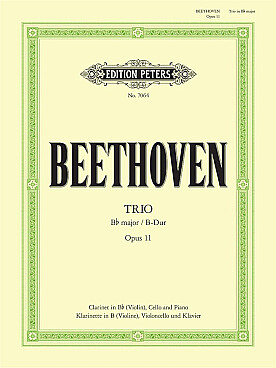 Illustration de Trio op. 11 Gassenhauer en si b M pour clarinette ou violon, violoncelle et piano