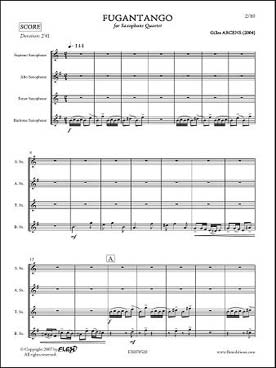 Illustration de Fugantango pour quatuor de saxophones