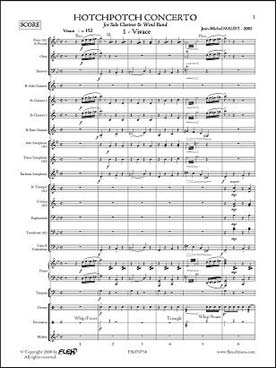 Illustration de Hotchpotch concerto pour clarinette solo, orchestre d'harmonie, percussions et piano