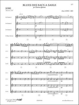 Illustration de Blues des bacs à sable (3 clarinettes si b et clarinette basse)